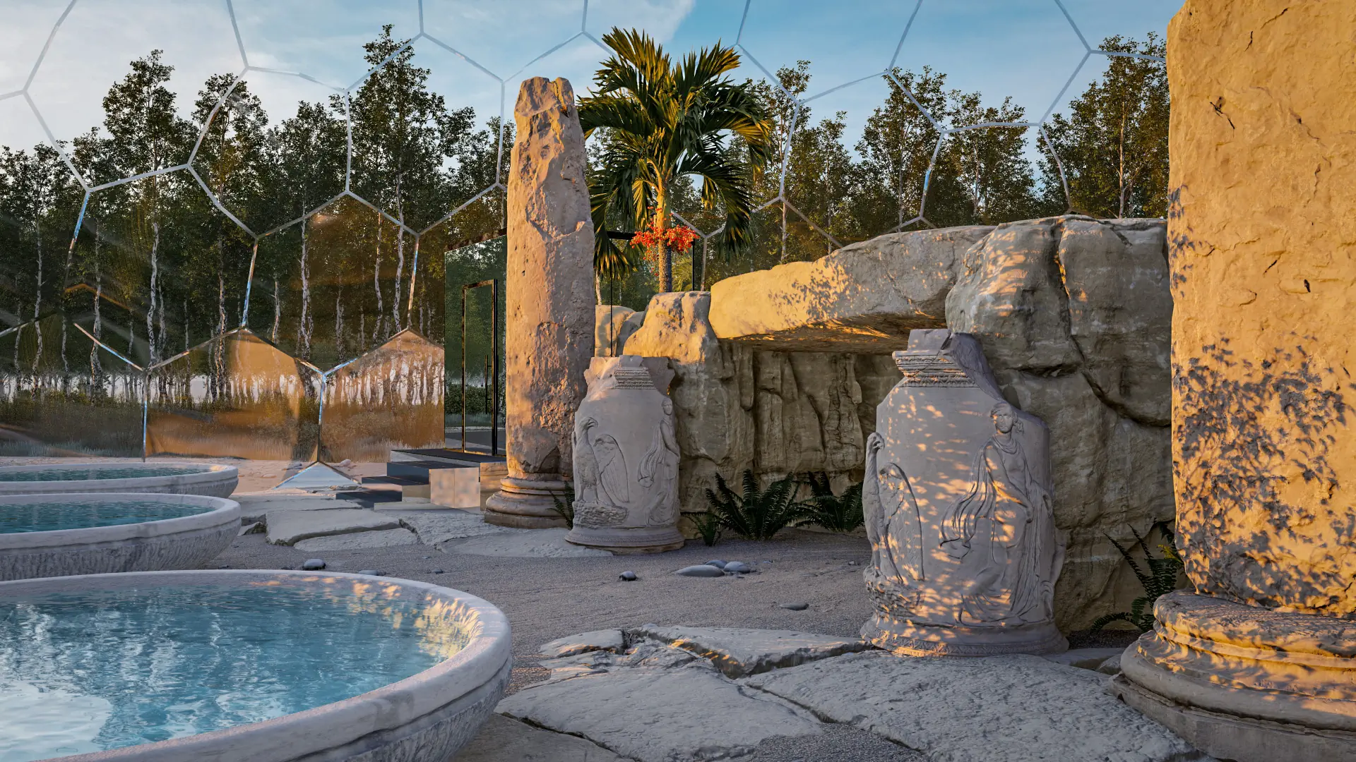 Spa at OutpostX- find glamping near me; (photo/OutpostX)