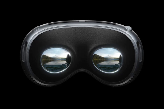 view inside of Apple Vision Pro ar goggles
