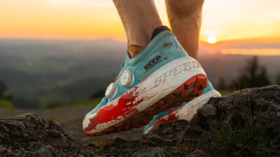 Speedland Creates Blood-Splattered Trail Running Shoes for Pro Hunter Cam Hanes