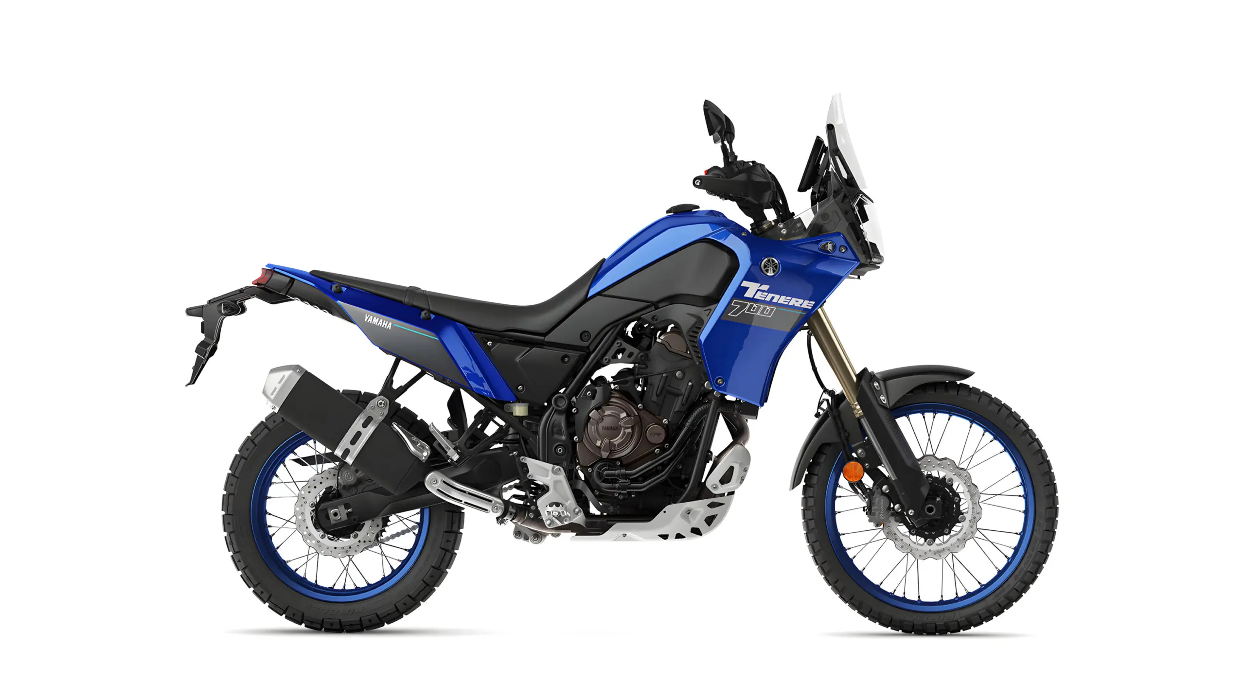 Yamaha Ténéré 700 adventure motorcycle with 21”/18” F/R wheels