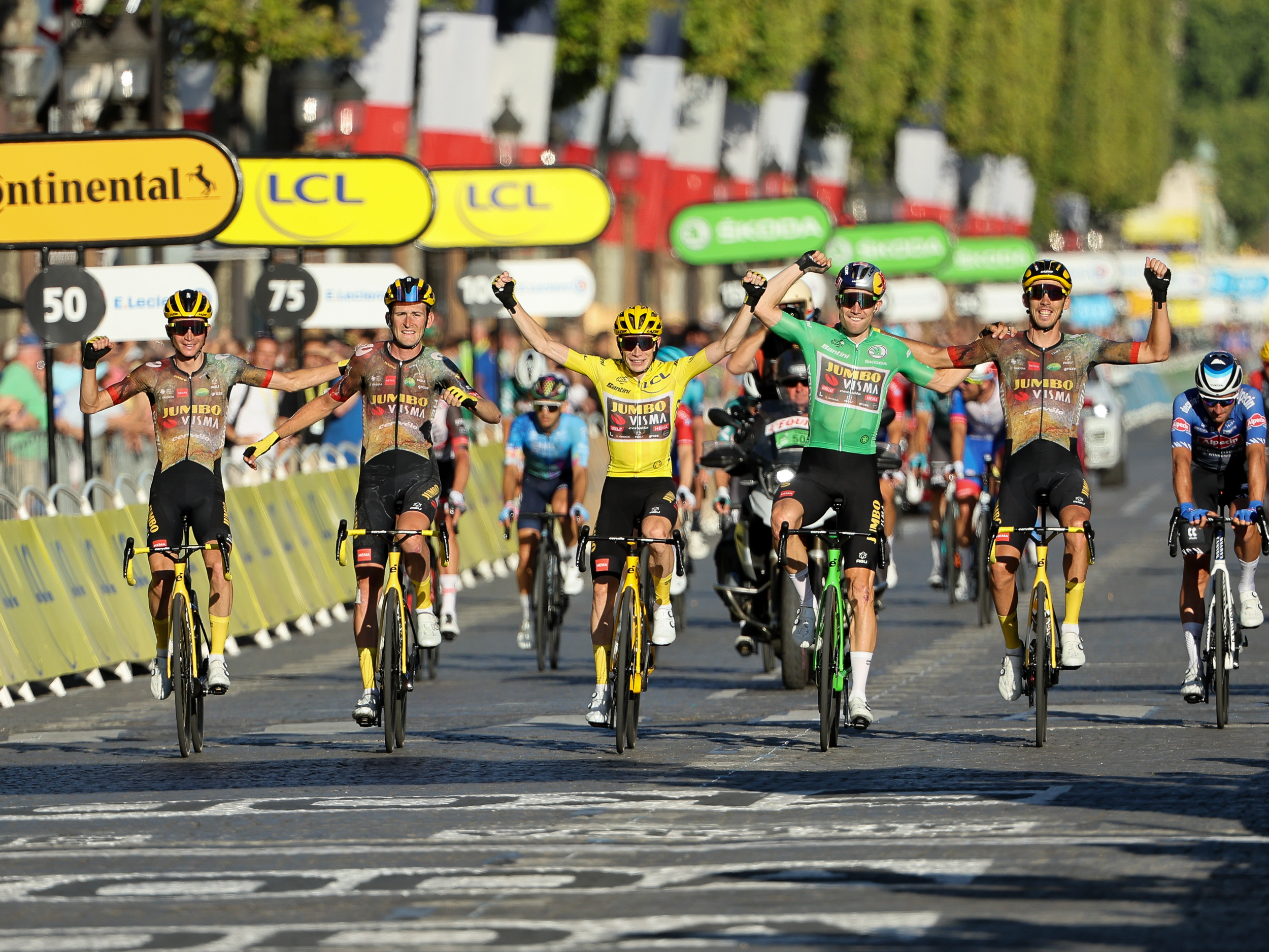 Team Jumbo-Visma at the 2022 Tour de France