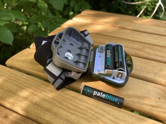 Pale Blue Earth AA and AAA rechargeable batteries; (photo/Cameron Martindale)