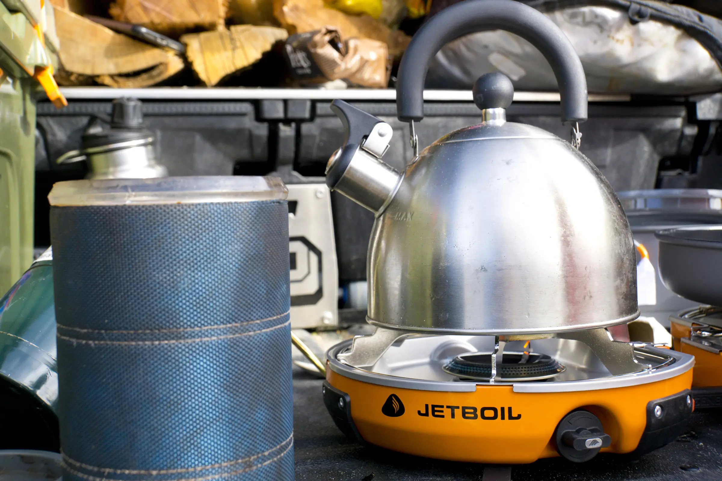 Jetboil Genesis Basecamp Stove - boiling