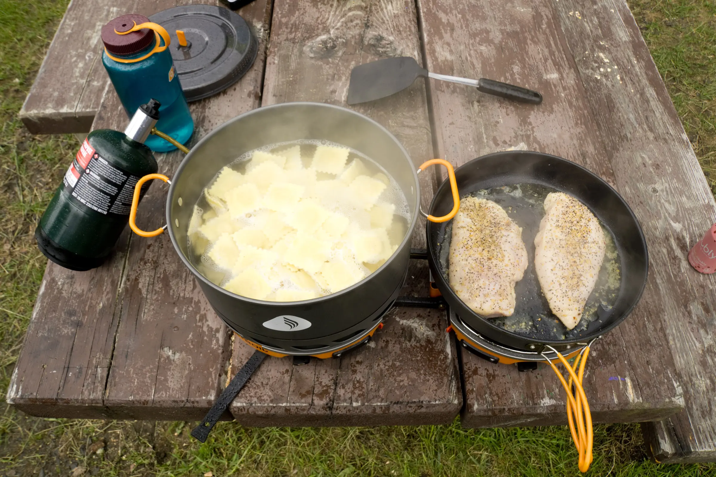 Jetboil Genesis Basecamp Stove - cooking.jpg