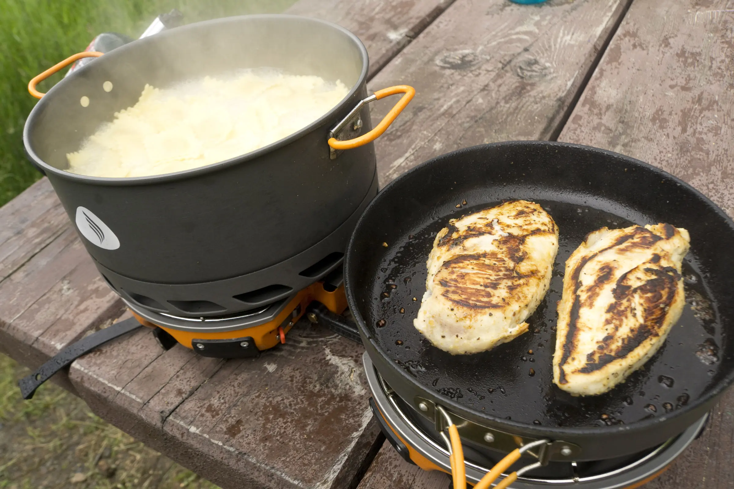 Jetboil Genesis Basecamp Stove - cooking