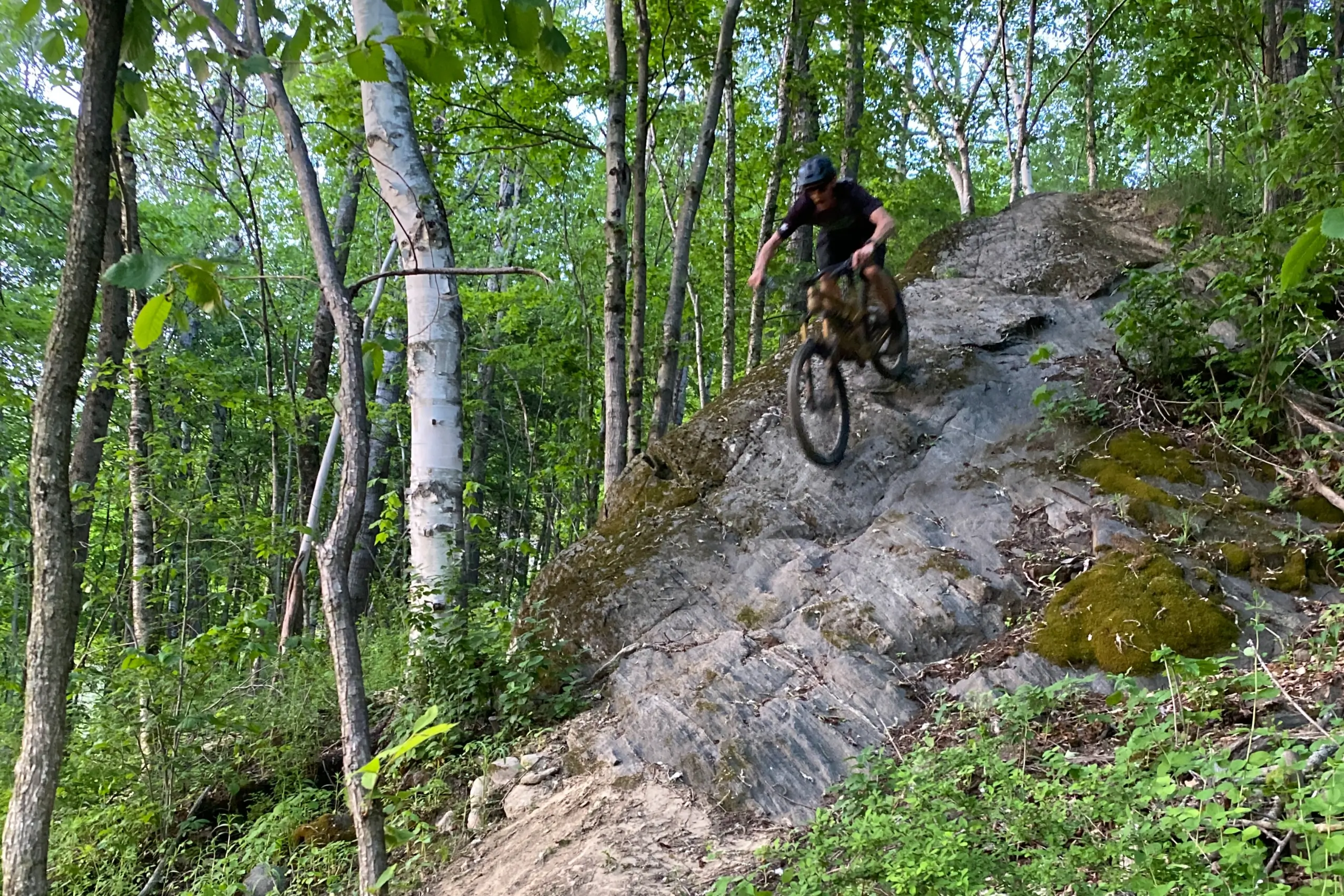 Adaptive riders at the Driving Range in Vermont, a new adaptive friendly bike park; (photo/Berne Broudy)