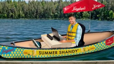 Leinenkugel’s ‘Canoebicle’ Takes Remote Work to the Water