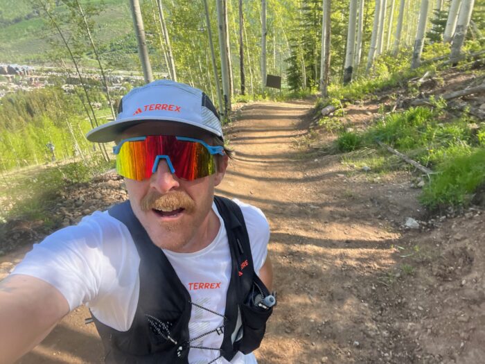 trail running selfie