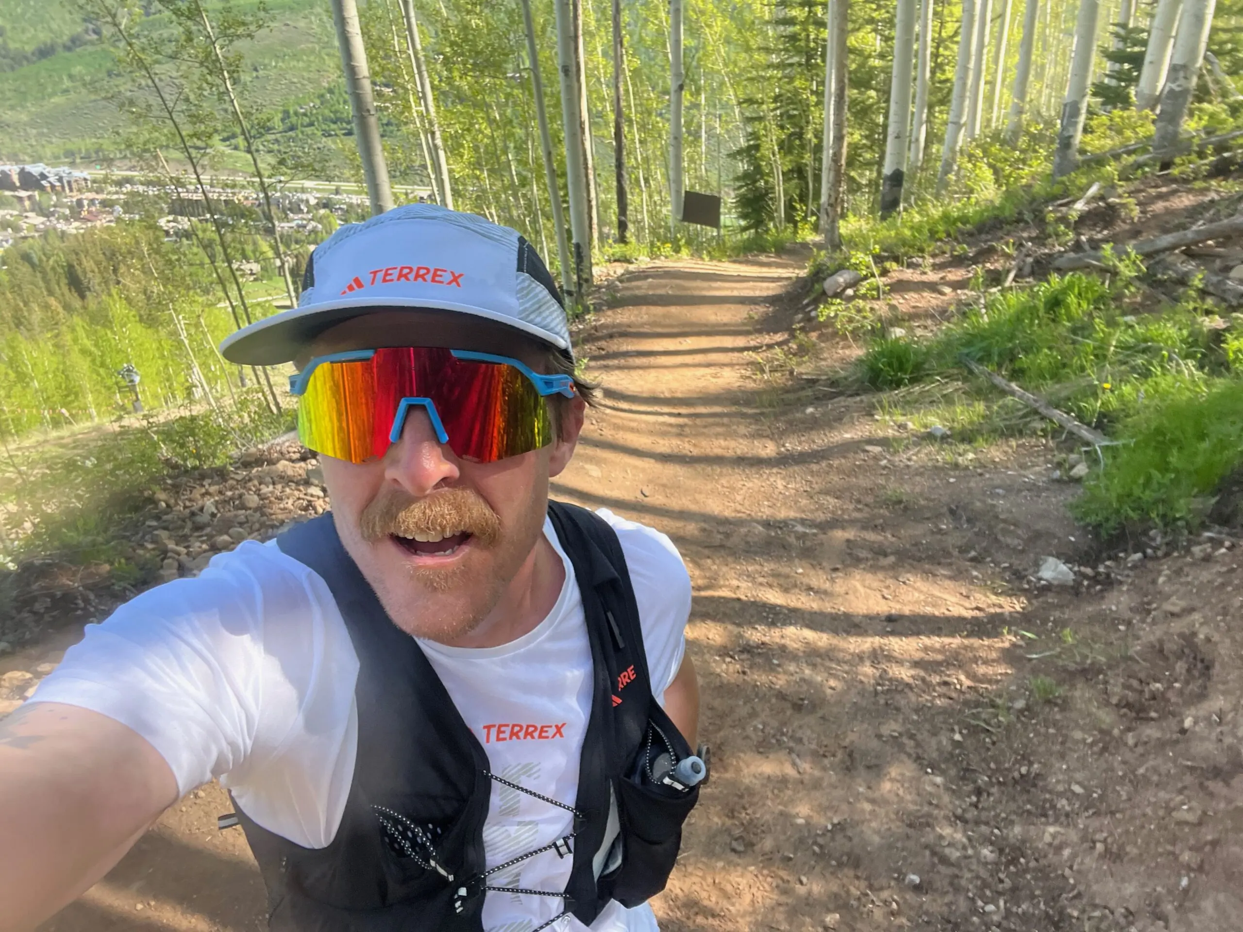 trail running selfie