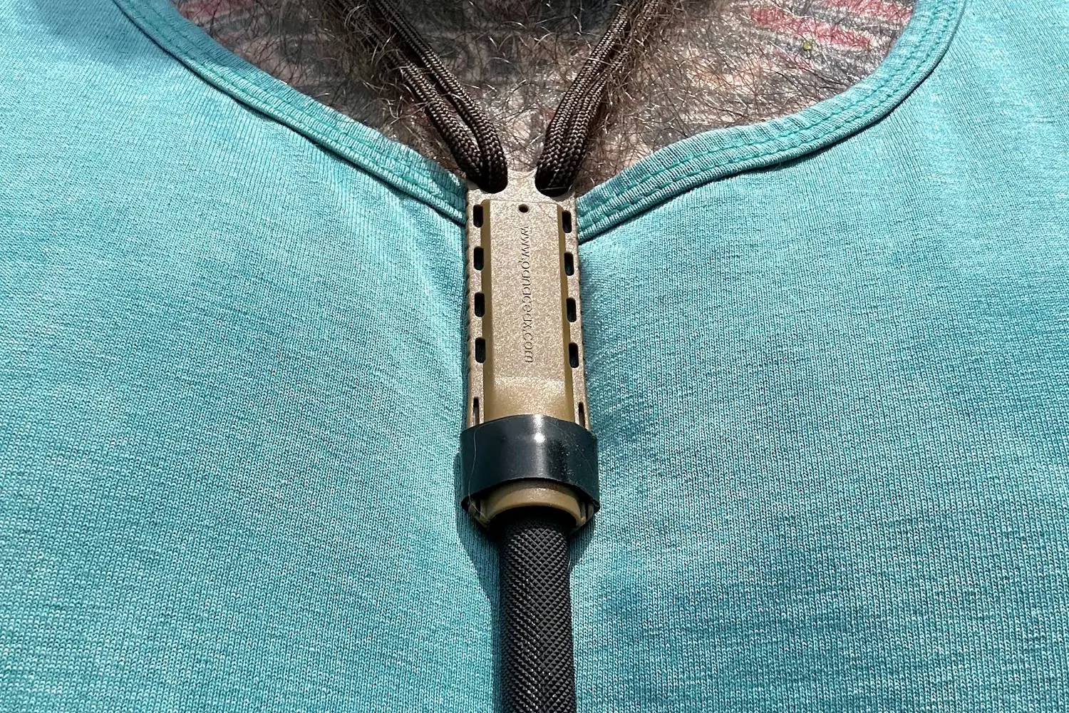 Wearing firefly knife around neck