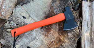 CRKT Chogan Hatchet on Stump