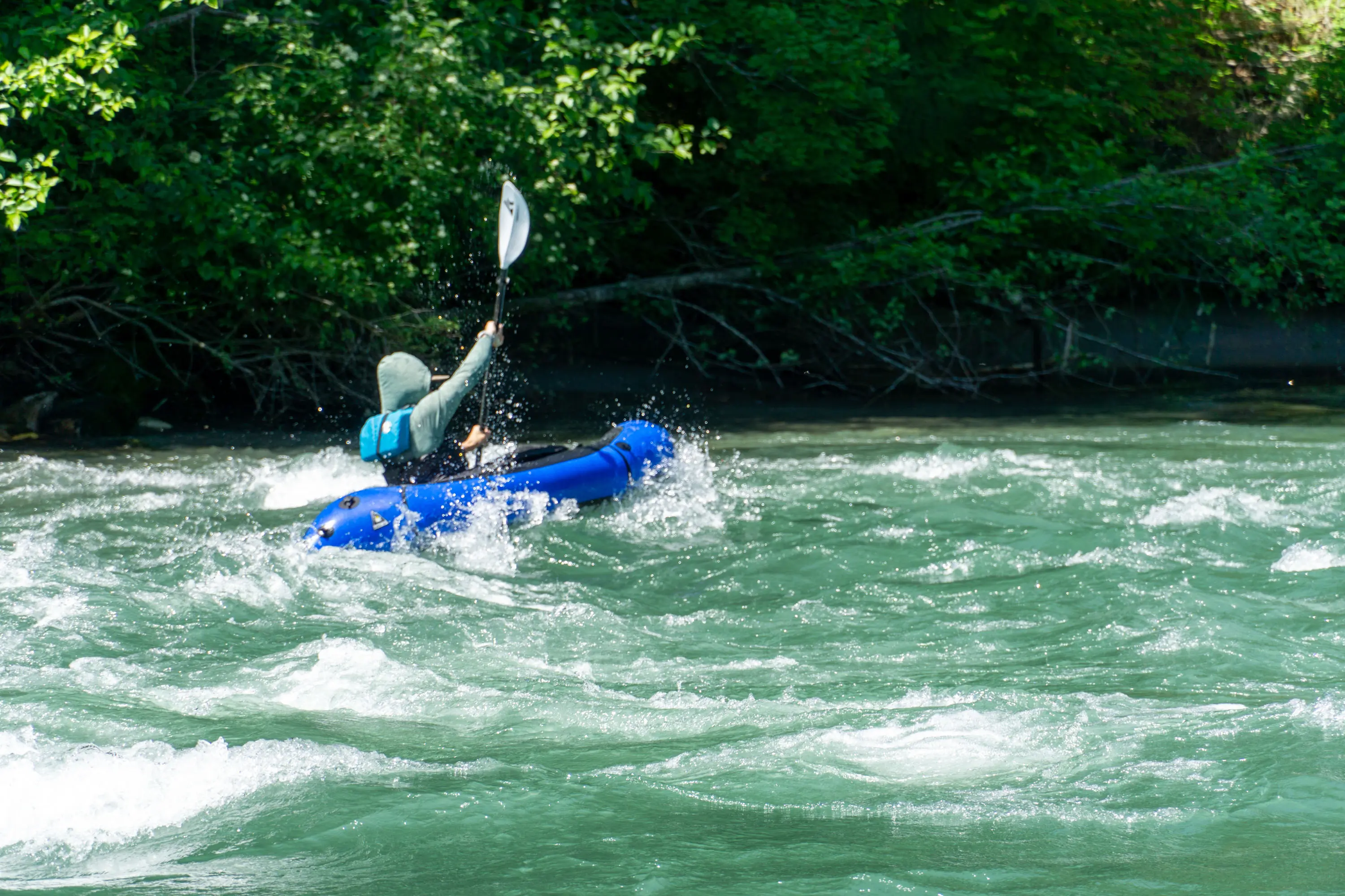 Alpacka Whitewater Refuge Packraft on Sauk River