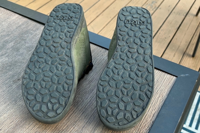 the soles of the Latch shoes