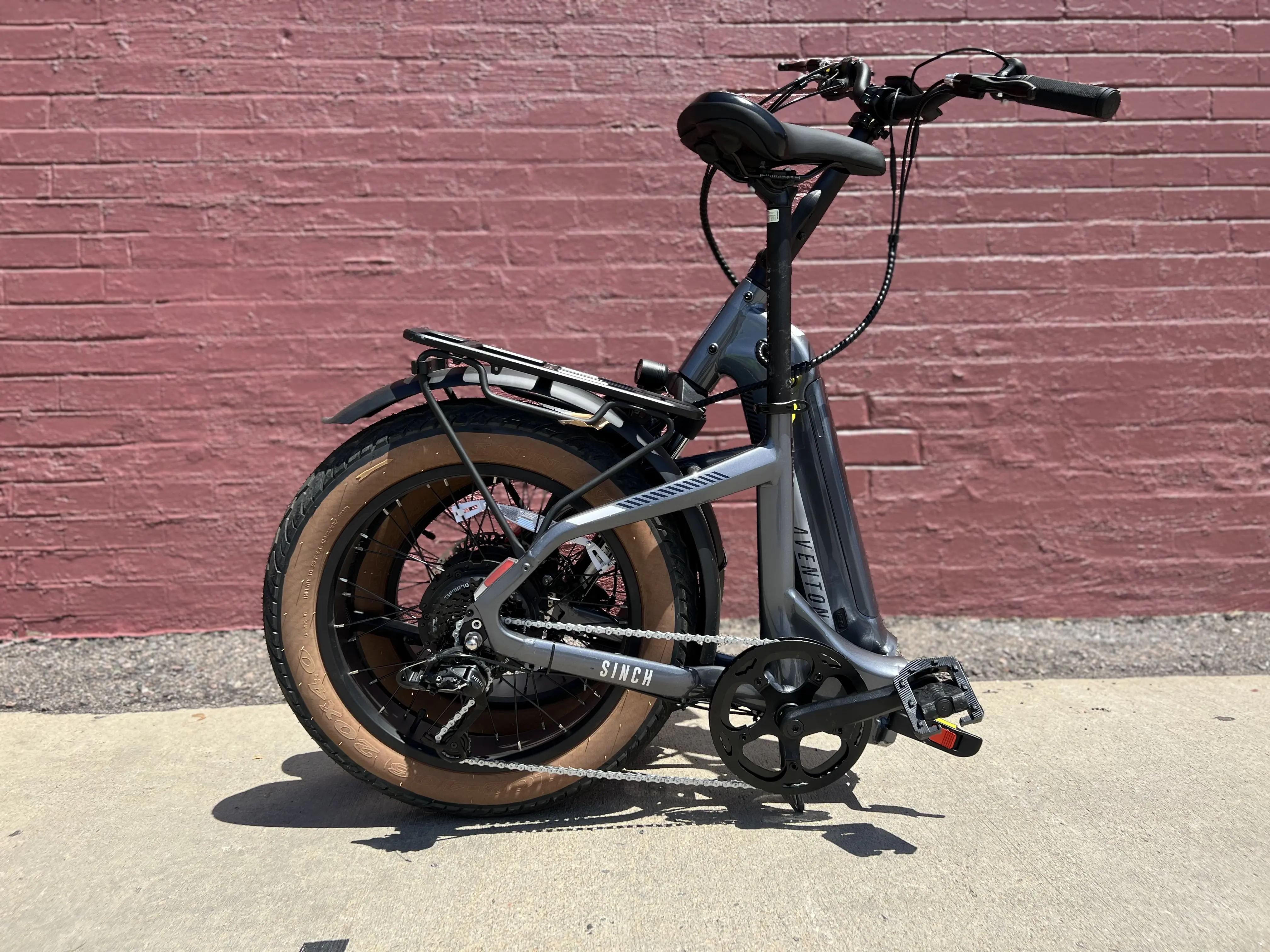 Aventon Sinch folding e-bike folded