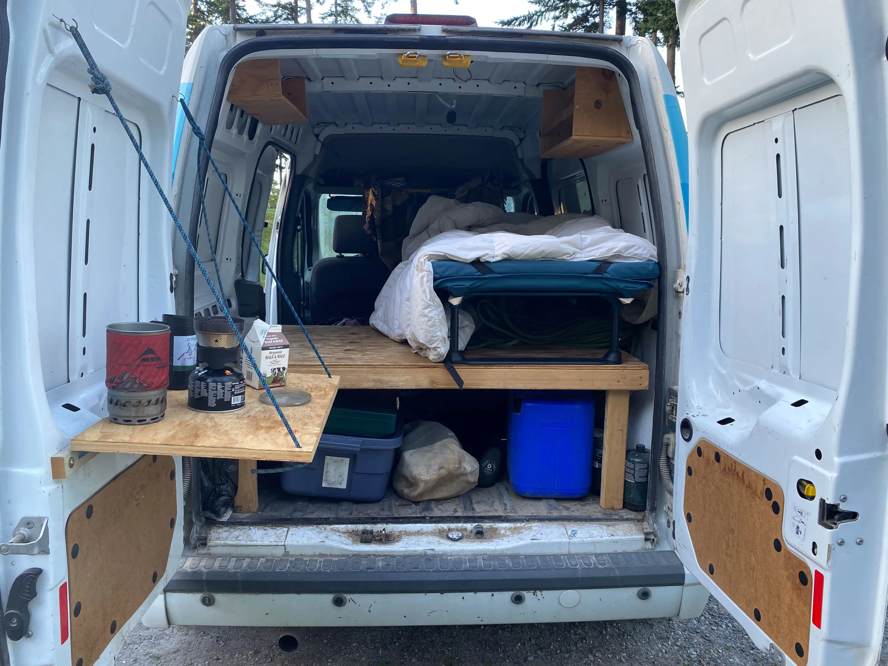 REI Co-op Trailgate Vehicle Sleeping Platform Inside Van