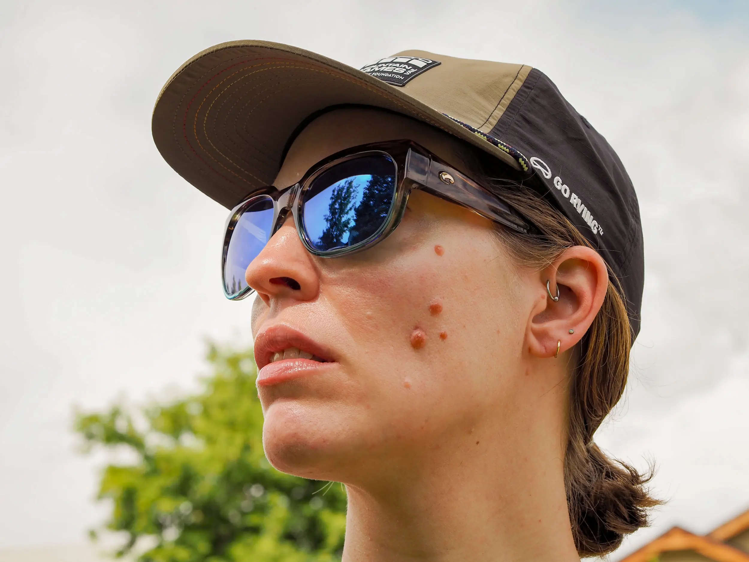 Woman wearing Costa Del Mar Waterwoman sunglasses