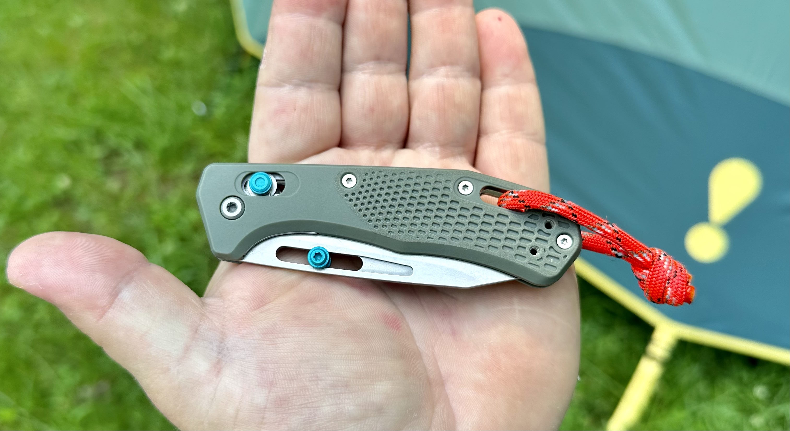 Gerber Gear Assert Folding Knife in the palm of hand