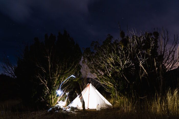 Testing Princeton Tec Vizz RGB Headlamp in dark