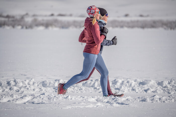testing women's winter tights - running