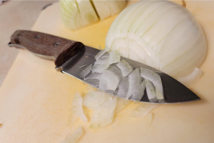 Ursus 45 Knife Cutting onions