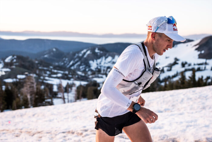 Tom Evans climbs a hill