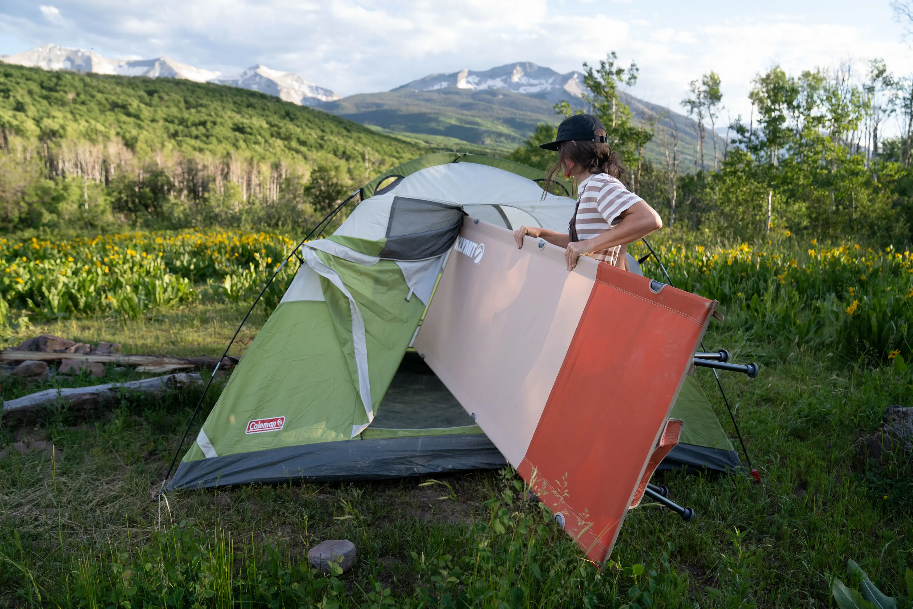 Klymit Cot Loading into Tent