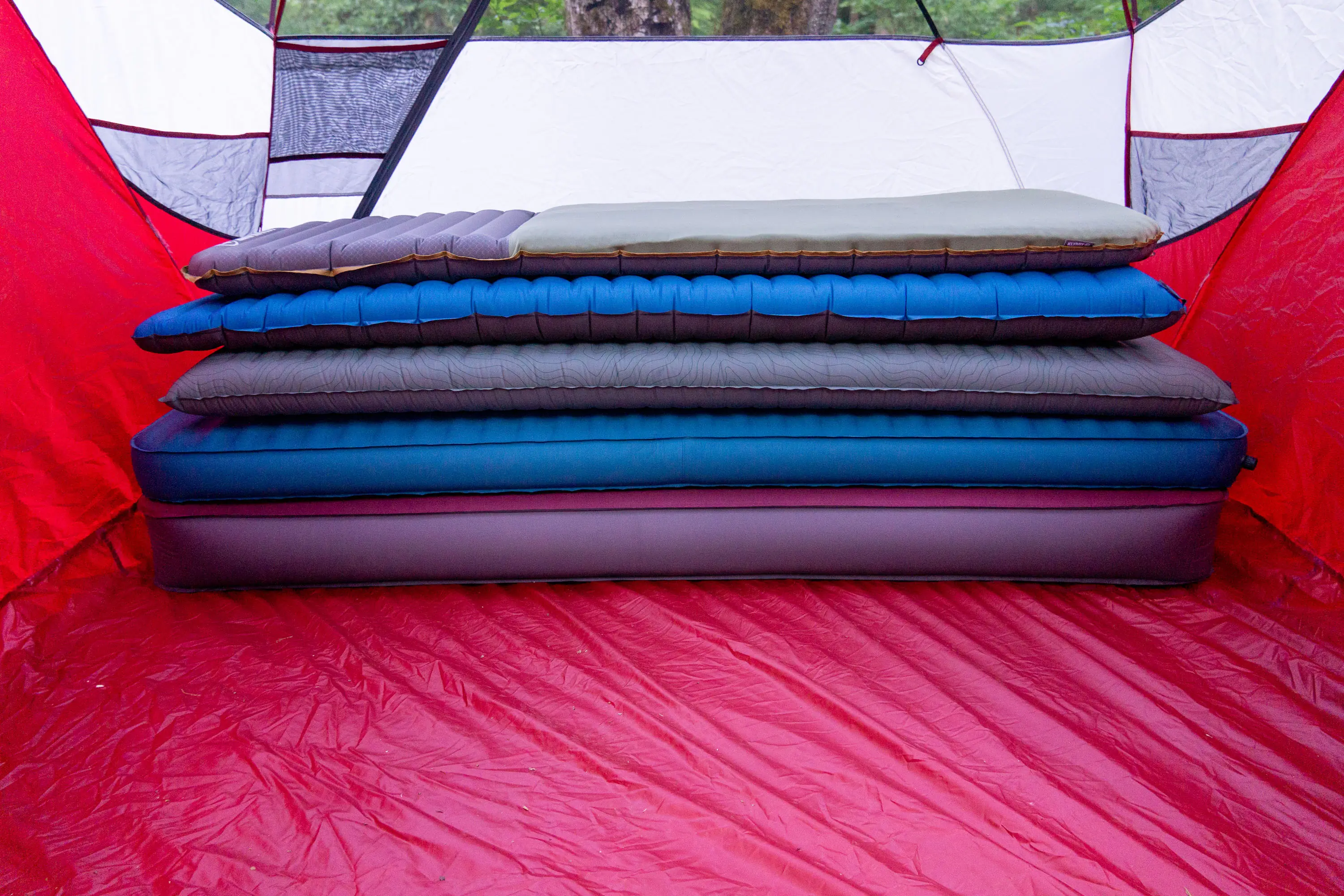 Stacked Camping Sleeping Pads