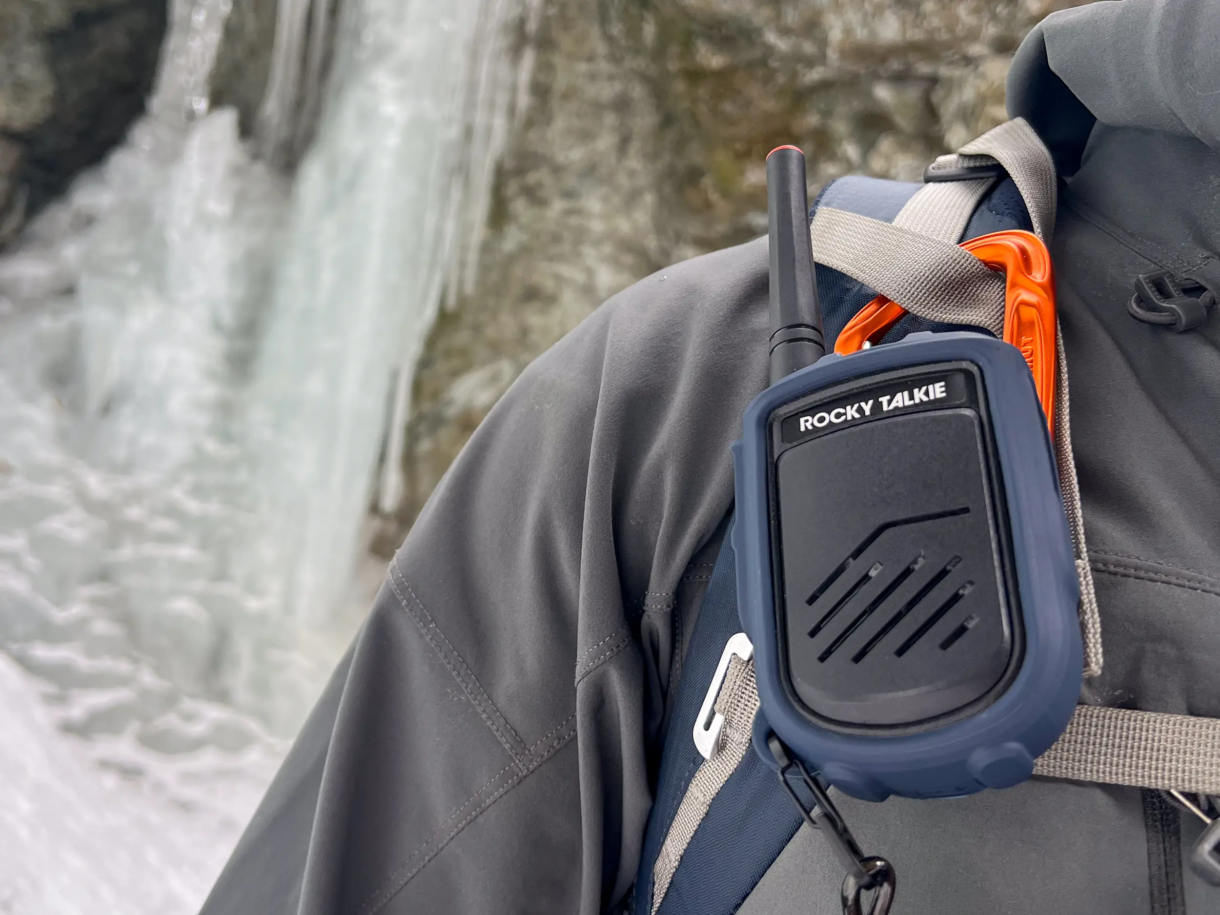 Rocky Talkie used for ice climbing in Alaska