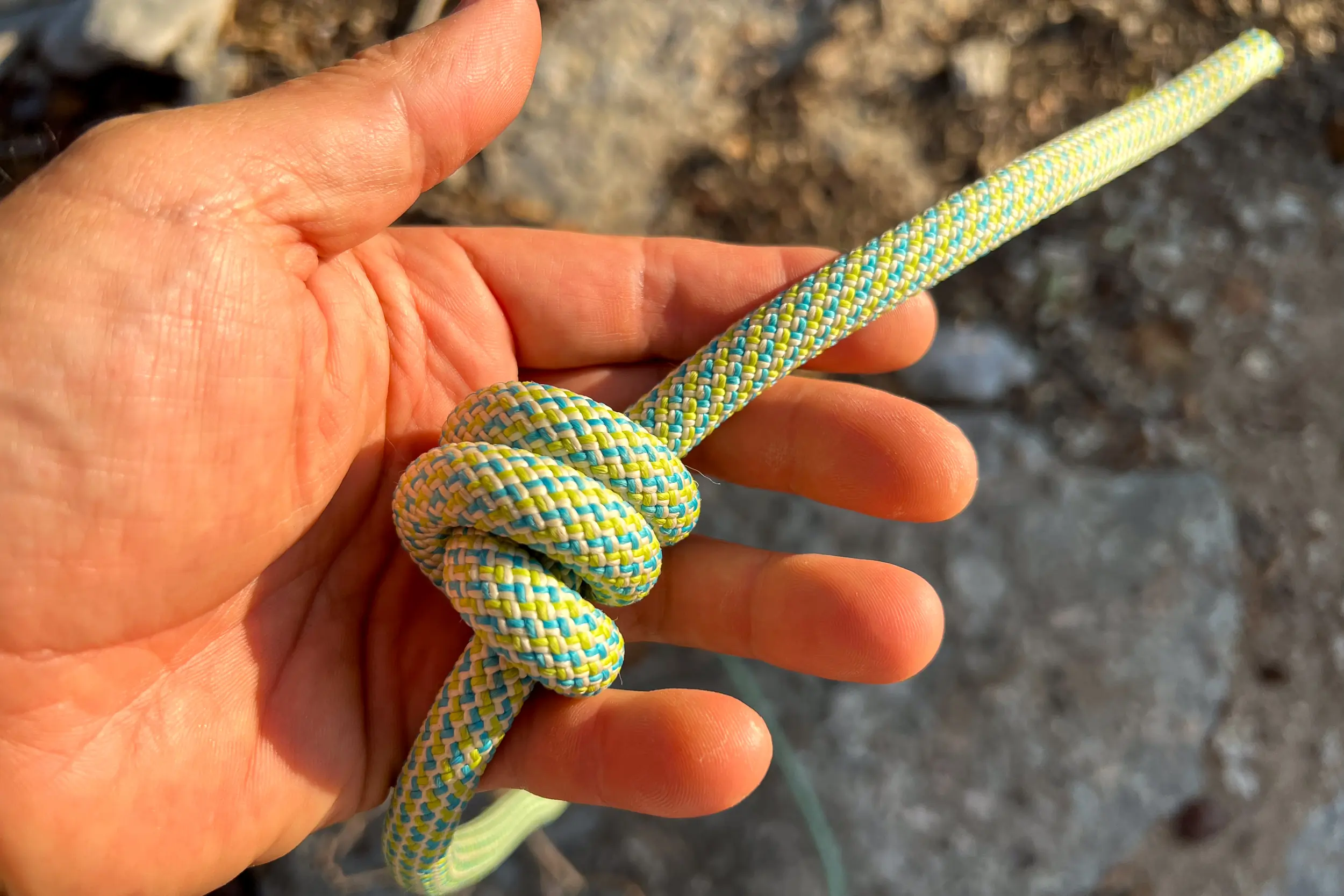 The recycled Edelrid NEO 3R 9.8 climbing rope