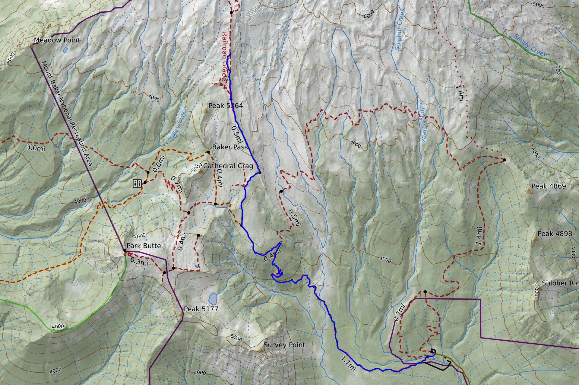 COROS Pace 3 Track on Kulshan