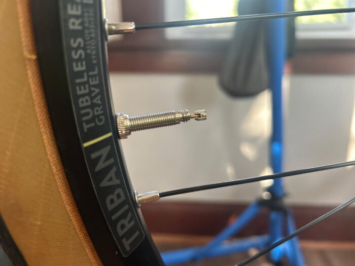 presta valve on bike tire