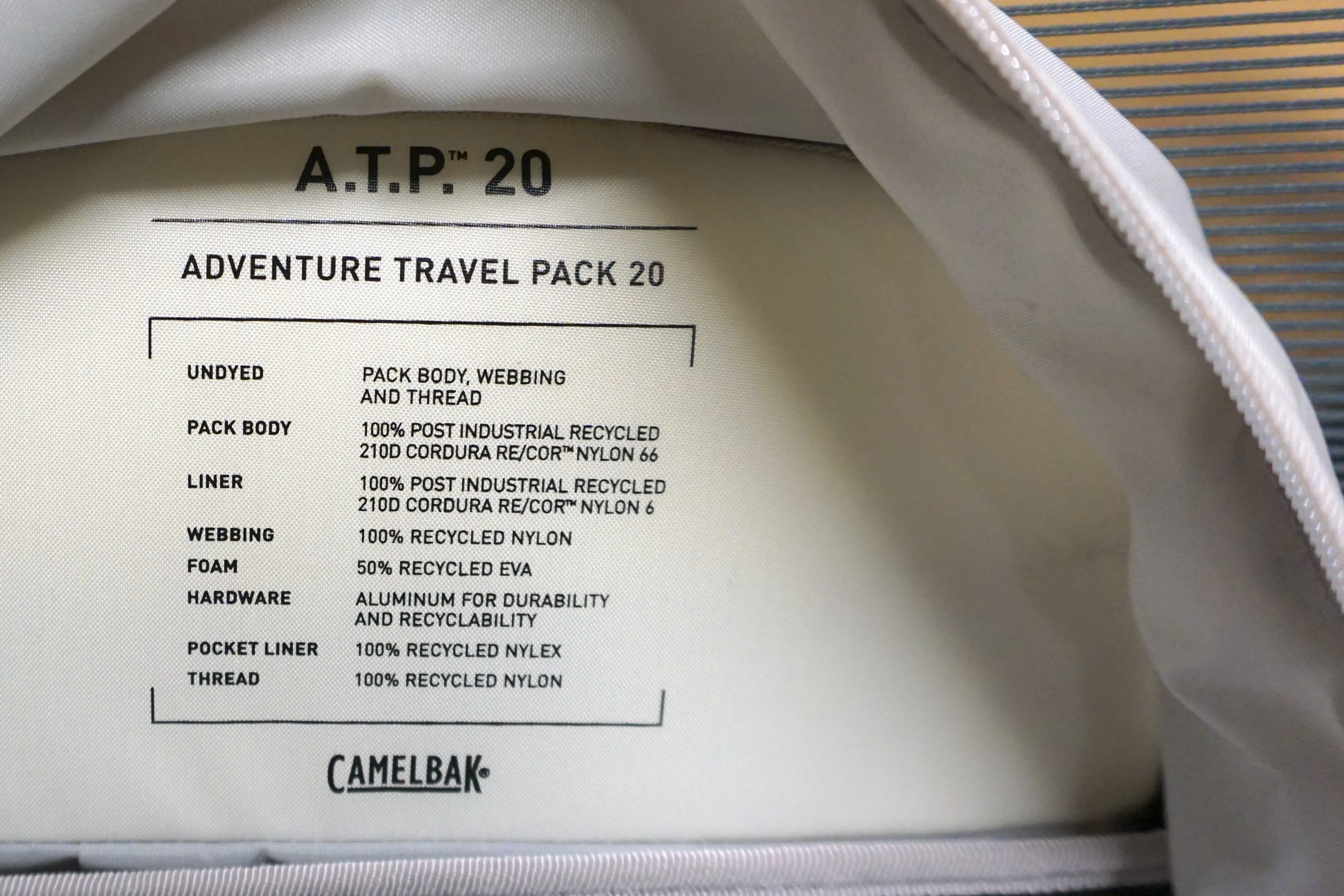 CamelBak A.T.P 20 backpack; (photo/Mary Murphy)