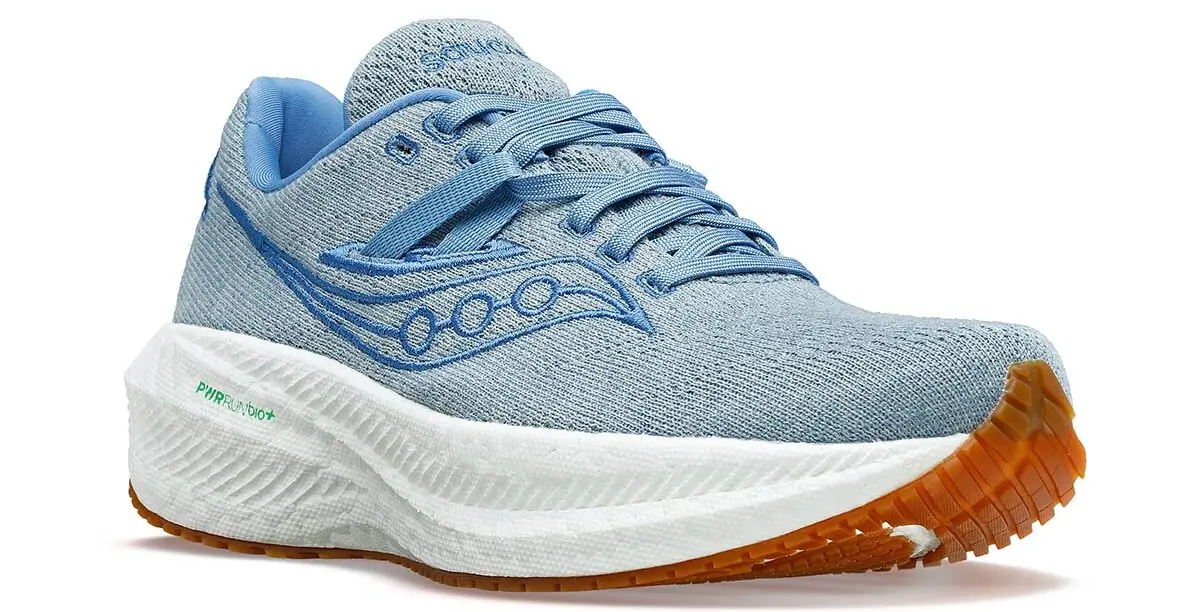 saucony triumph rfg corn-based shoe in blue