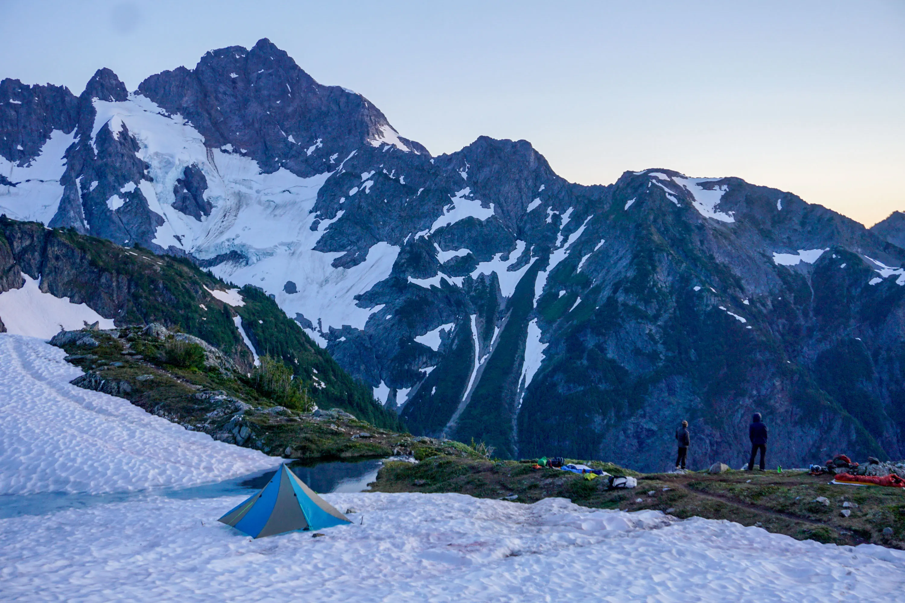 Pyramid Tarp Shelter on Ptarmigan Traverse, North Cascades