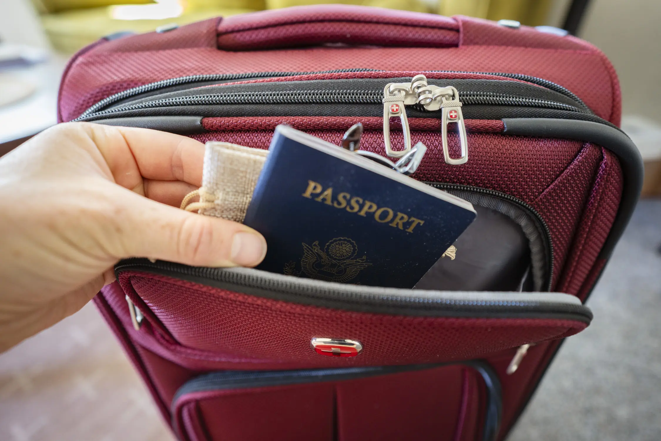 Putting a passport in a carry-on
