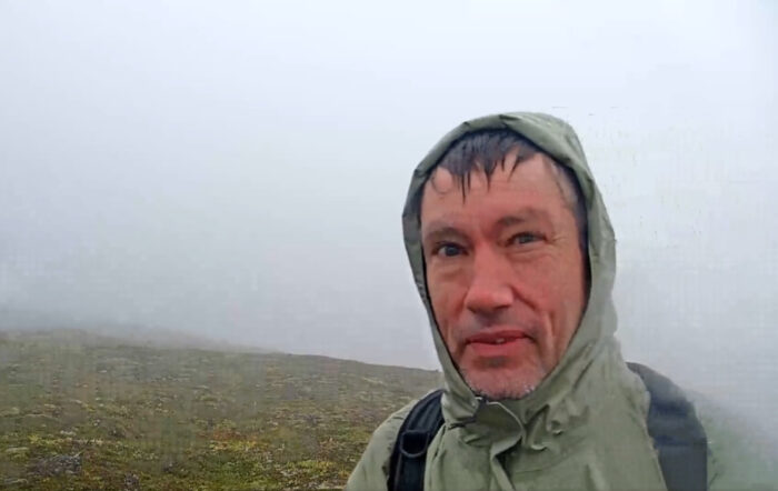 screenshot of lost hiker in Katmai from Explore.org