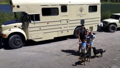 Peep This Couple’s Elegant Schoolie Build (and Matching Jeep)