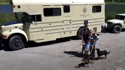 Peep This Couple’s Elegant Schoolie Build (and Matching Jeep)