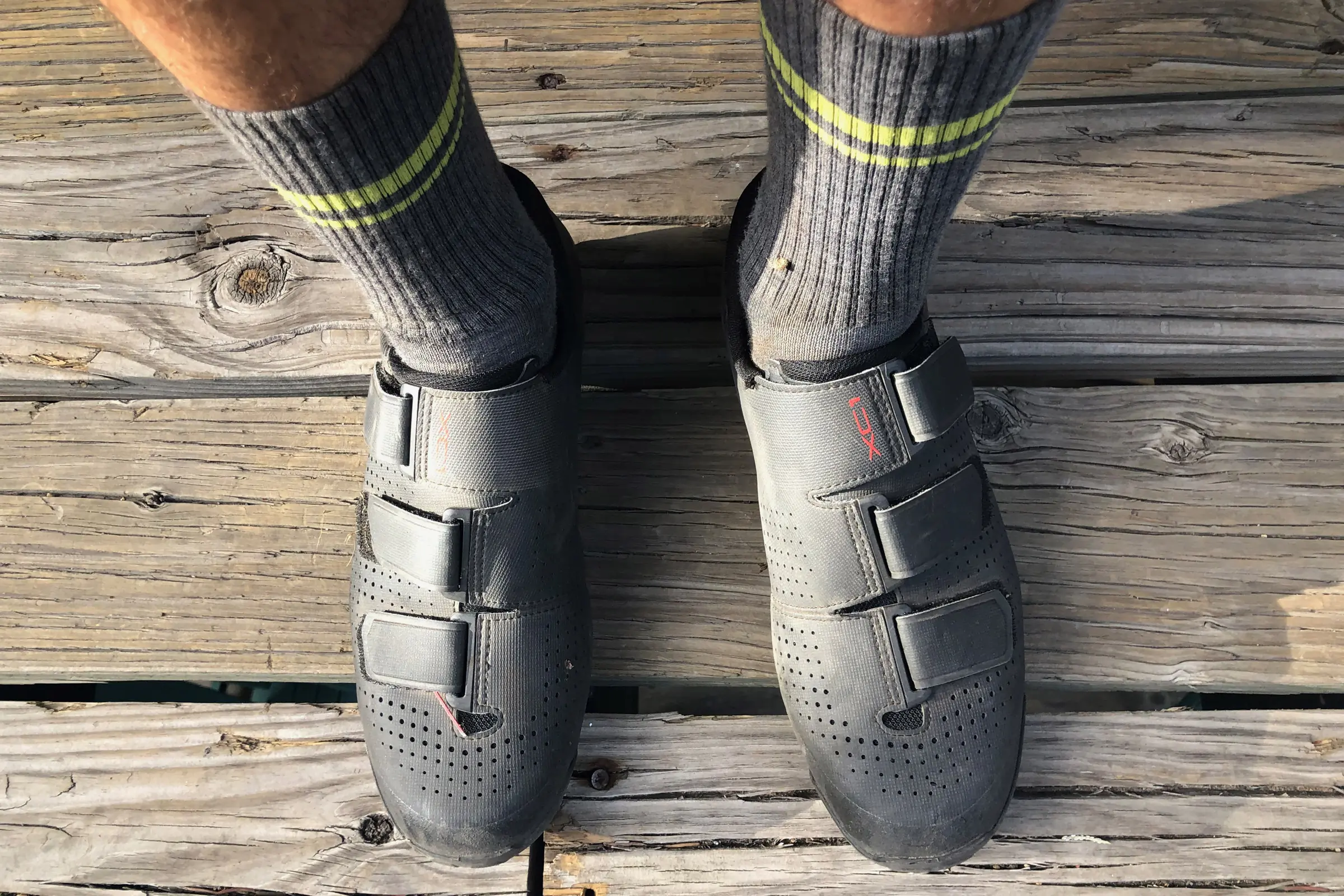 Author stepping into the XC1's for a test