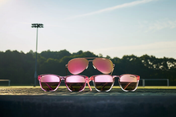 tifosi breast cancer awareness pink sunglasses by football field