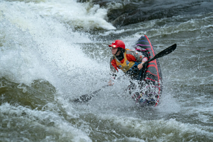 Junior paddler, Sophie Gilfillan (CAN) laying down a beautiful ride in the final competition