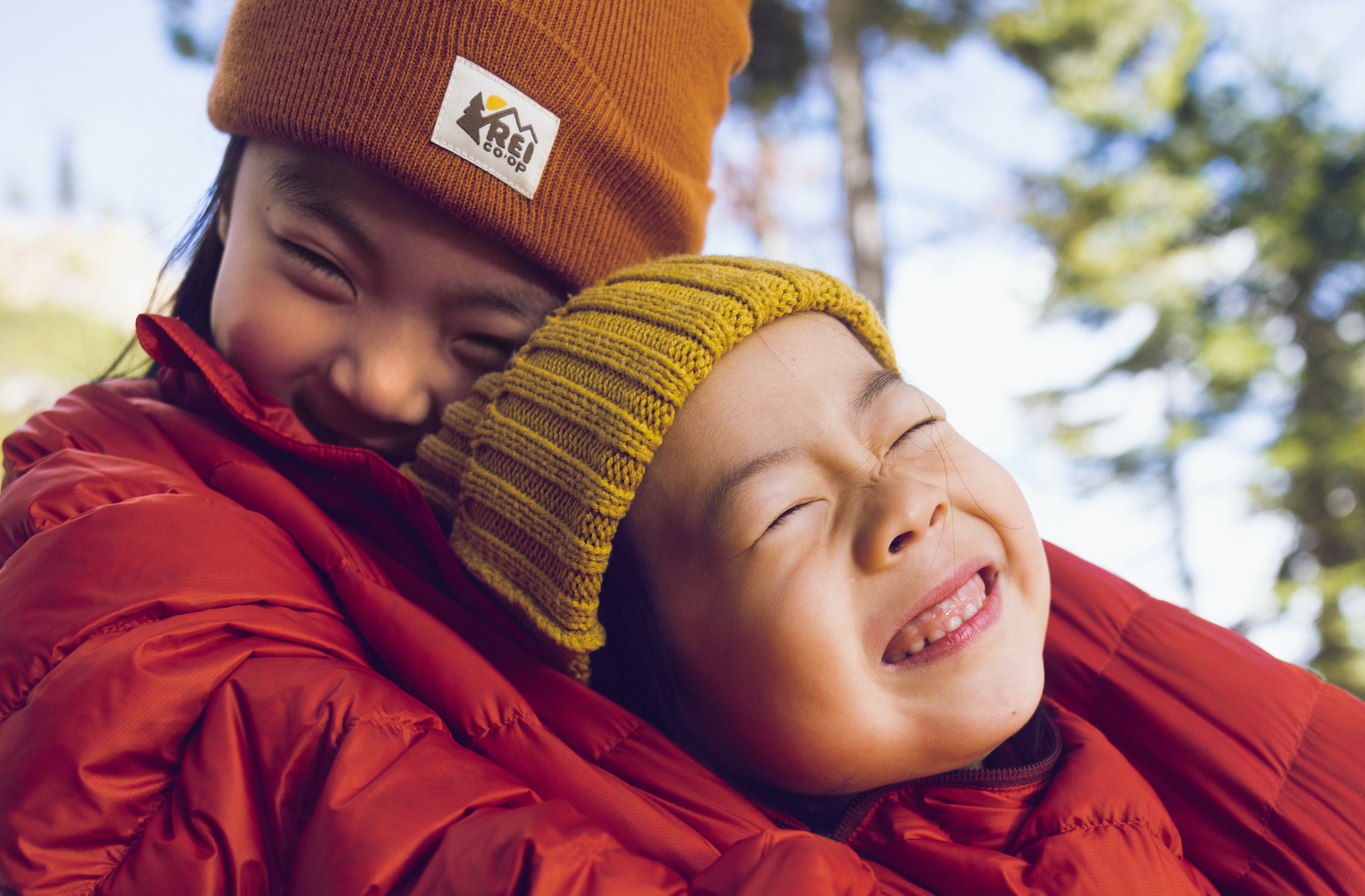 A couple kiddos enjoy the wonder of the outdoors.