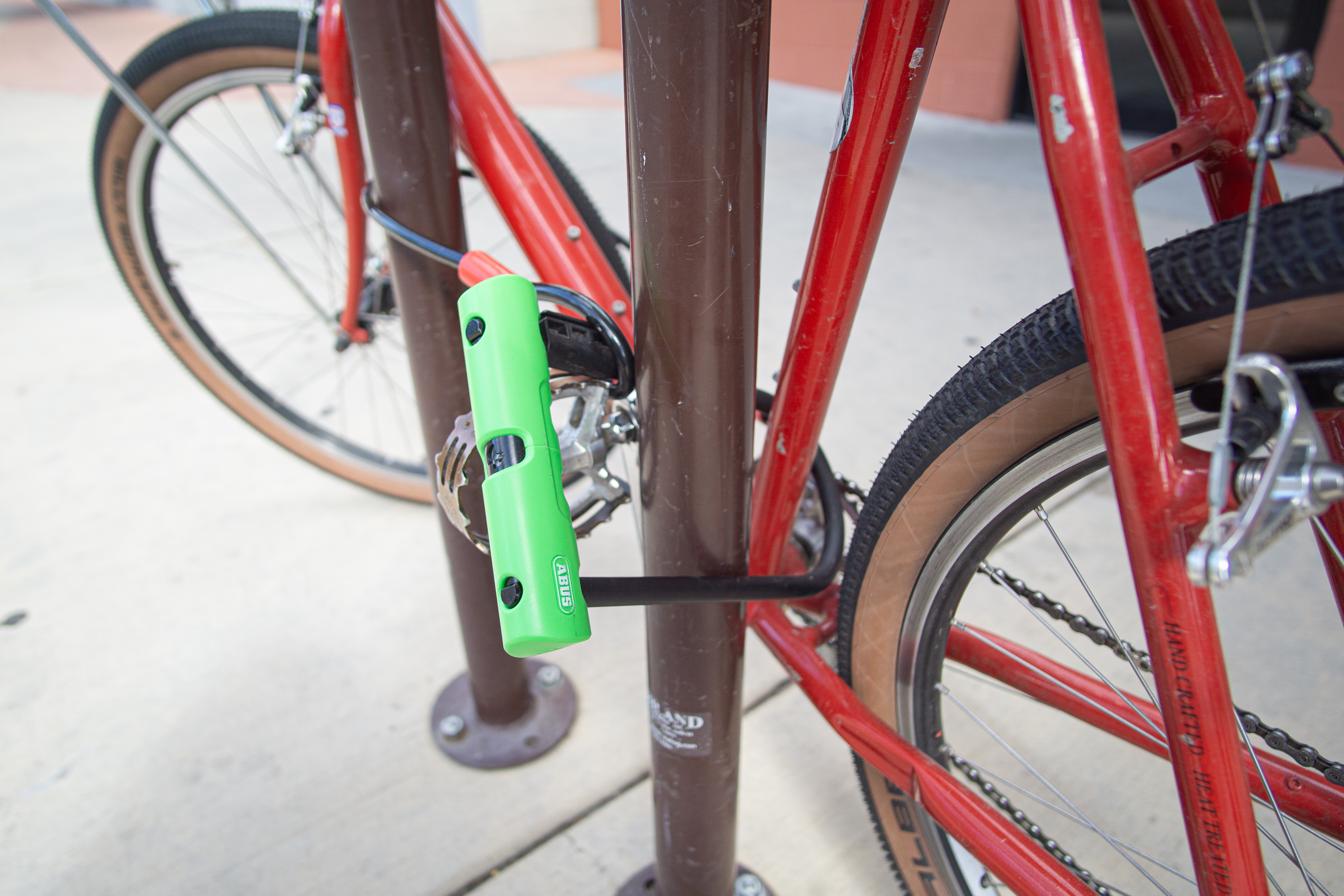 Bike locked with D-lock