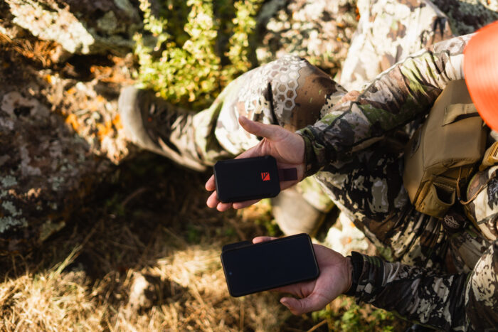 Dark energy poseidon nano size compared with a phone