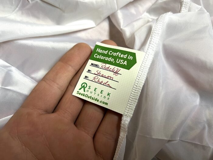 Seek Outside Hot Tent label