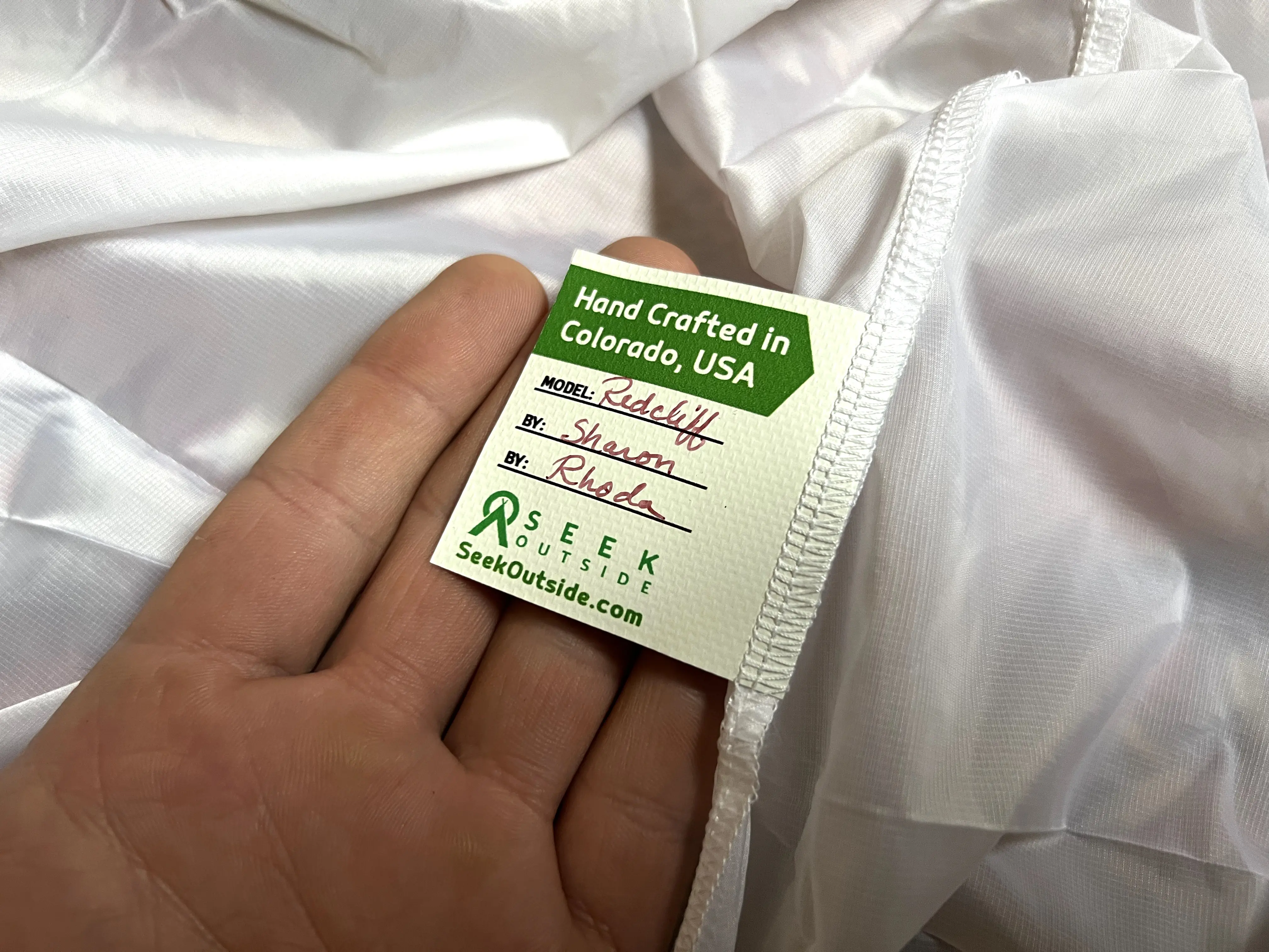 Seek Outside Hot Tent label