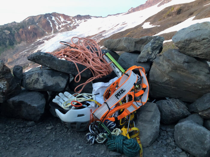 Gear to climb a volcano with
