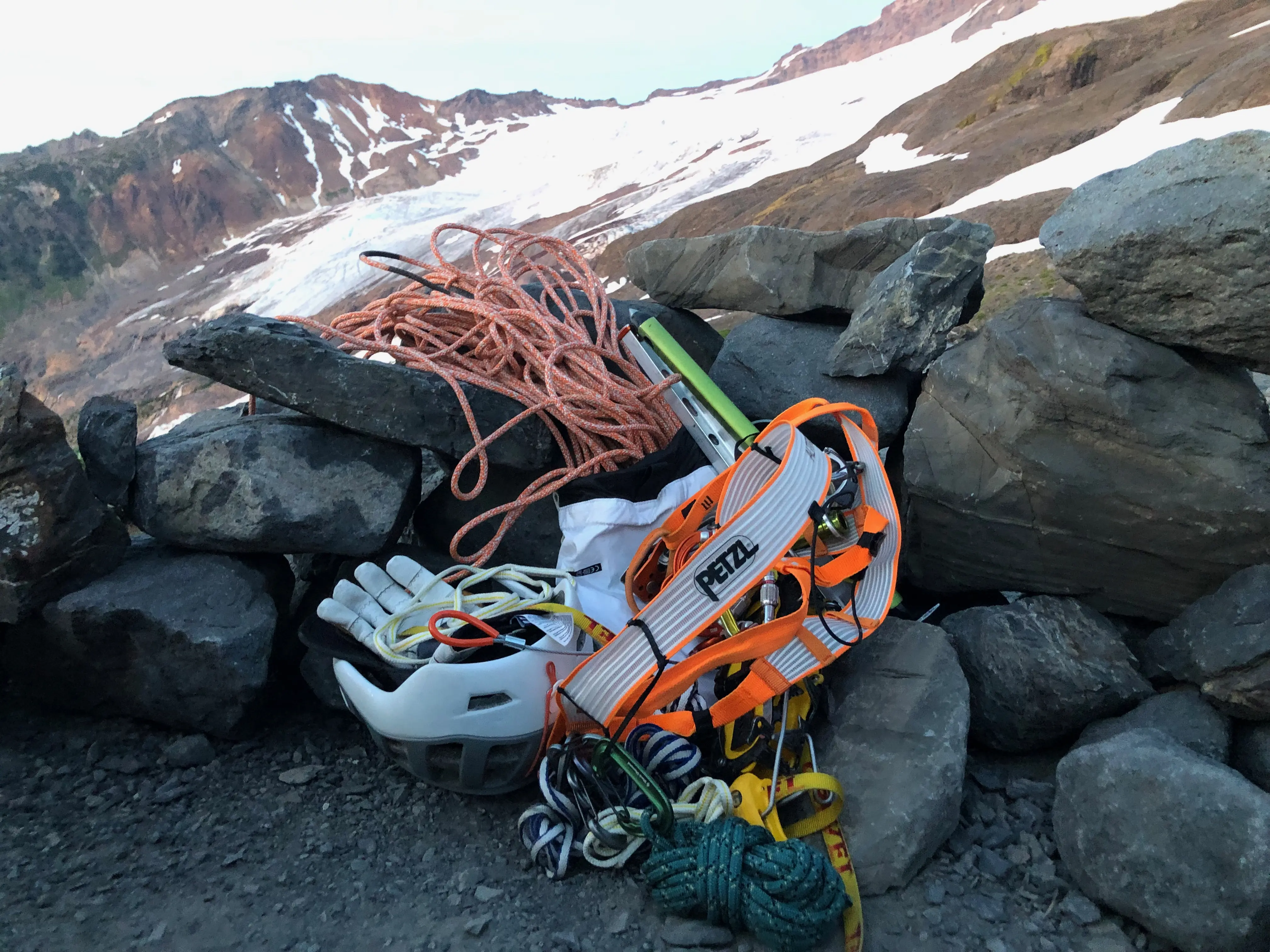 Gear to climb a volcano with