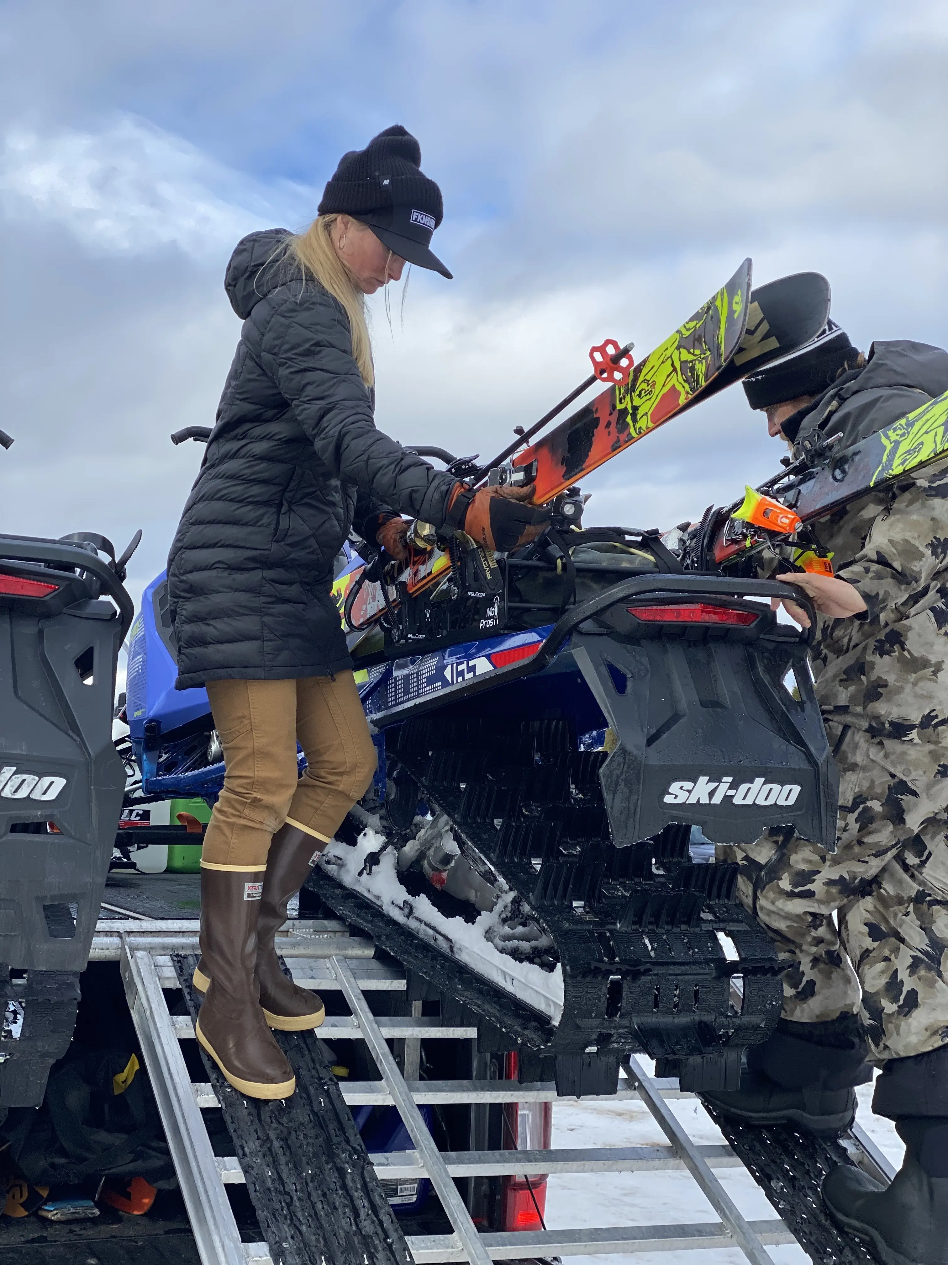 Xtratuf's Legacy 15" make rigging her sled a breeze; (photo/Xtratuf)