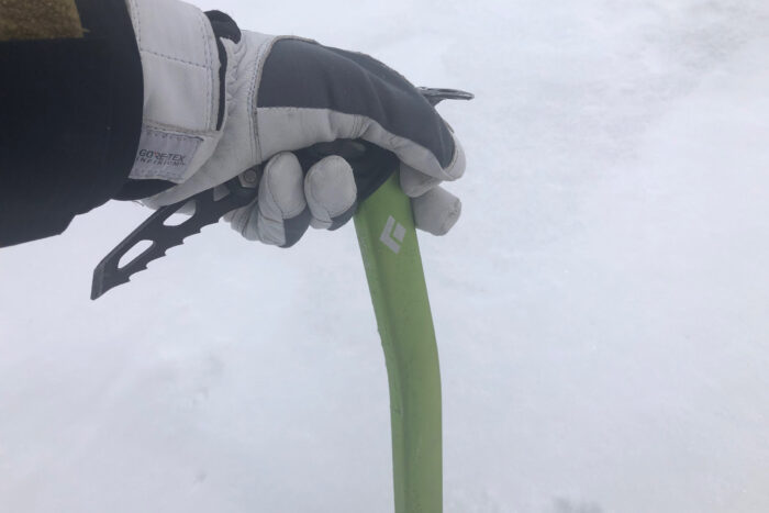 Using the Black Diamond Venom LT to support the weight of the climber